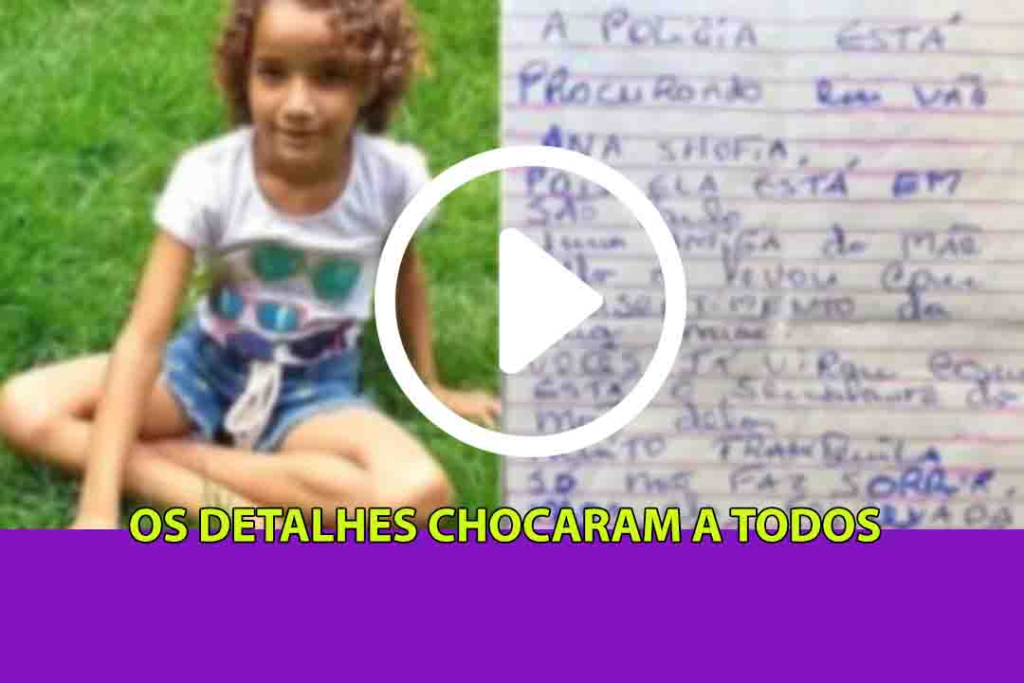 Caso Sophia: Veja a carta que revela segredos sobre a morte da menina: “Ela morreu porqu… Ver mais